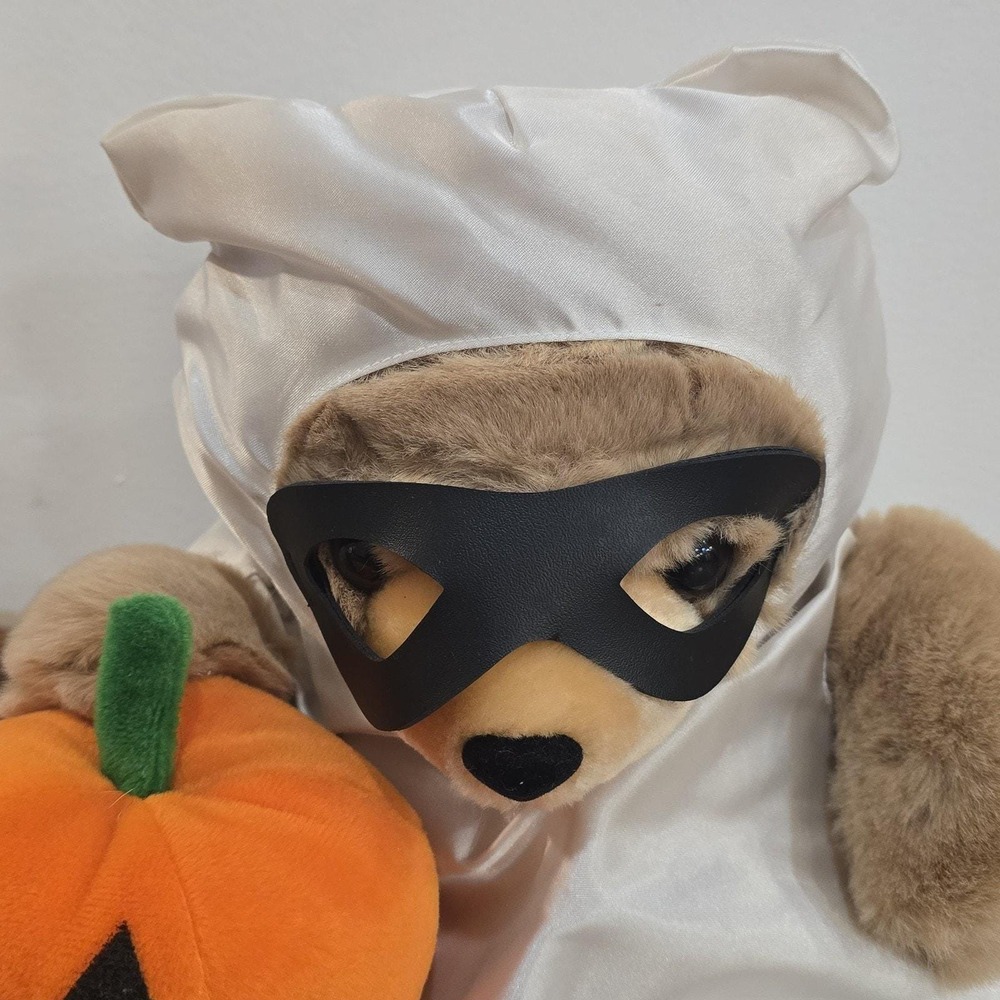 Vintage "Kookie Spookie" Ghost Plush Halloween Bear 12" Stuffed Animal Toy 1989 - Picture 3 of 8